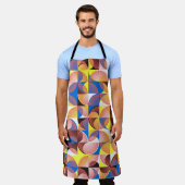 Tablier Cercles du milieu du siècle, rayures, tuiles vinta (Porté)