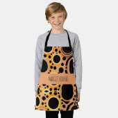 Tablier Cercles fractaux Motif géométrique 3D (Porté)