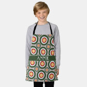 Tablier Cercles gris vert Motif minimal (Porté)