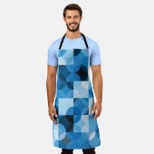 Tablier Cercles invisibles : Vintage bleu Abstrait (Porté)