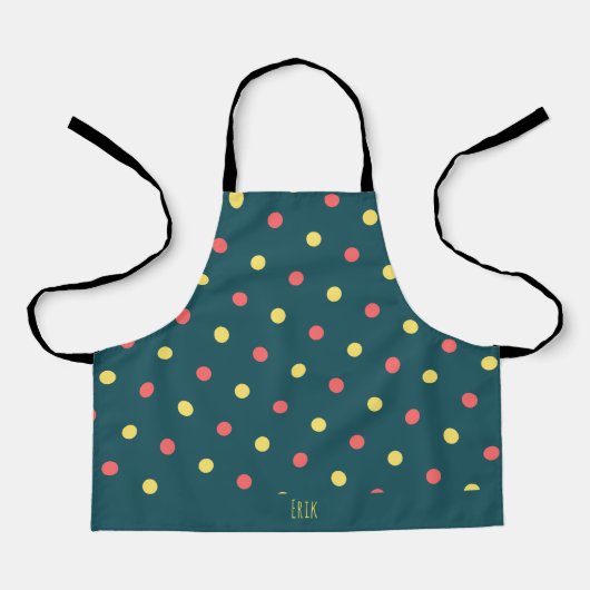 Tablier Cercles Marine Peach Minimal Motif (Recto)