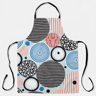 Tablier Cercles multicolores, design motif graphique.
