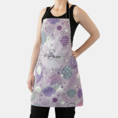 Tablier Cercles violets Abstraits avec accents de bandes d (Insitu)