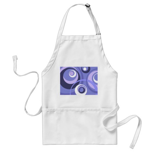 Tablier Cercles violets géométriques abstraits du milieu d (Devant)