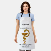 Tablier Cérémonie de remise de manteau blanc de pharmacie (Porté)