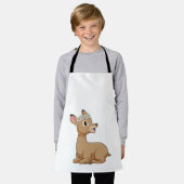 Tablier Cerf avec Fleur marguerite (Porté)