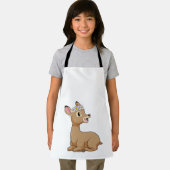 Tablier Cerf avec Fleur marguerite (Insitu)