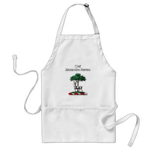 Tablier Cerf Daim devant un Arbre Emblème de Blason Crête