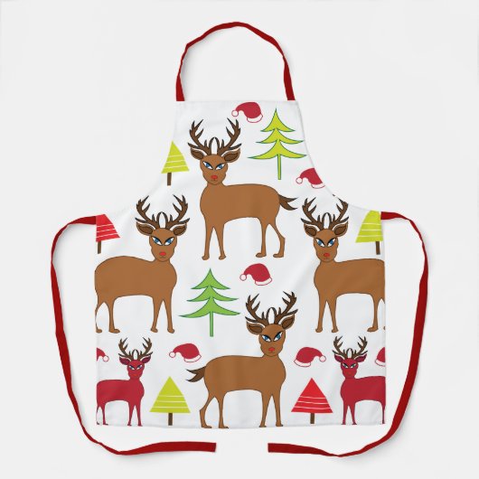 Tablier Cerf de Noël Hiver Noël (Recto)
