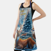 Tablier Cerf d'hiver en neige Noël Tout-en-plan Imprimer T (Insitu)