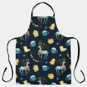 Tablier Cerfs de Noël : Aquarelle Motif sans ambages