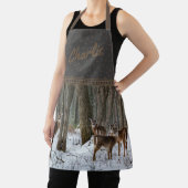 Tablier Cerfs et Pinecones d'hiver (Insitu)