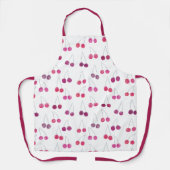 Tablier Cerise Aquarelle Motif rose (Recto)