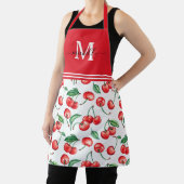 Tablier Cerise Monogramme Botanique Rouge (Insitu)