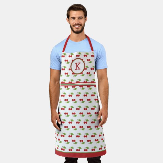 Tablier Cerises Monogrammé (Porté)