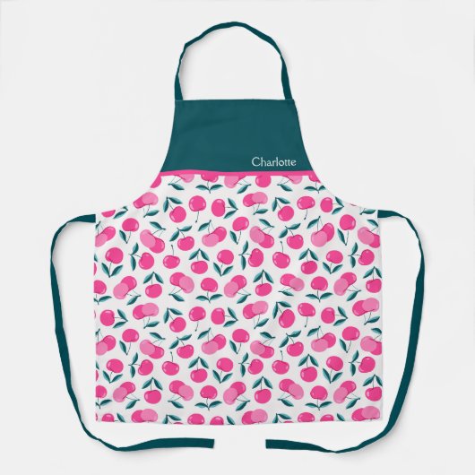 Tablier Cerises roses (Recto)