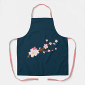 Tablier Cerisier japonais rose mignonne fleurs arty floral (Recto)