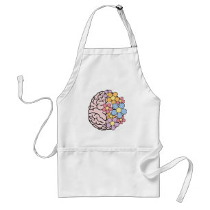 Tablier Cerveau Floral de l'Esprit