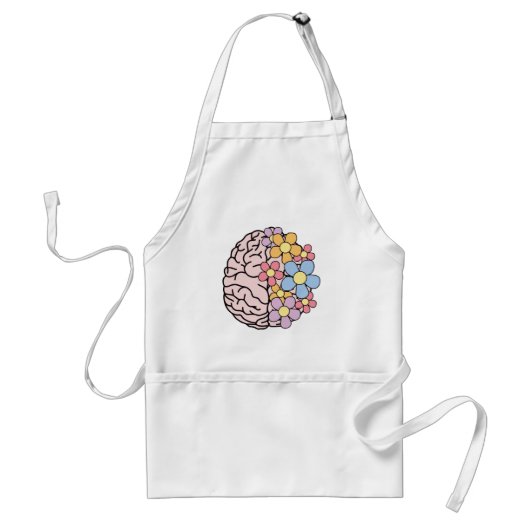 Tablier Cerveau Floral de l'Esprit (Devant)