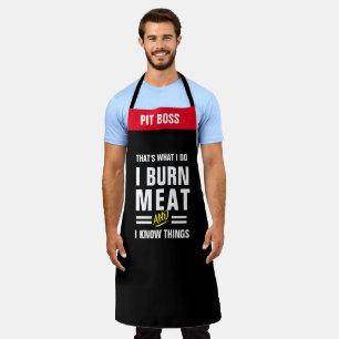 Tablier C'est ce que je fais ; je brûle de la viande et je
