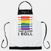 Tablier C'est comme ça que je roule - LGBTIQ drapeaux coul (Recto)