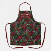 Tablier C'est la saison Baking Red Poinsettia Floral (Recto)