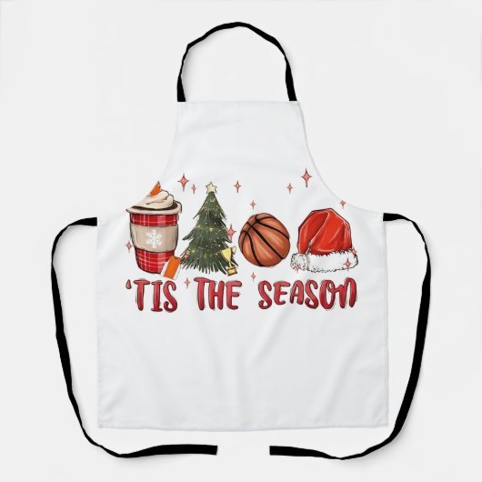 Tablier C'est la saison basket de Noël (Recto)