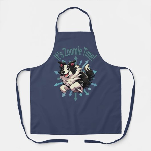 Tablier C'est le temps Zoomie Border Collie (Recto)