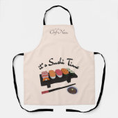 Tablier C'est l'heure du sushi, Sushi (Recto)