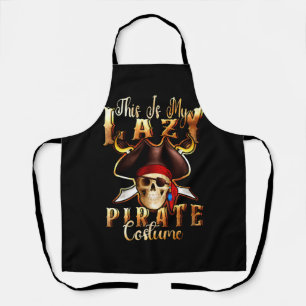 Tablier C'Est Mon Costume De Pirate Lazy Halloween Crâne C