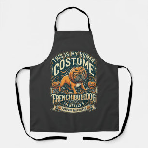 Tablier C'est Mon Costume Humain Bouledogue Français Citro
