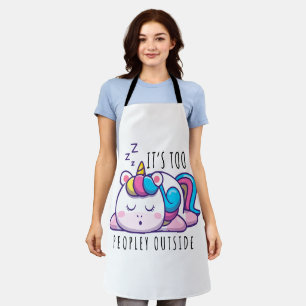 Tablier C'est trop de gens en dehors de Unicorn Introvert