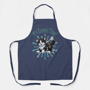 Tablier C'est Zoomie Time Cute Black & White Cat