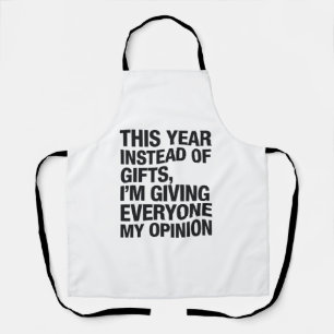 Tablier Cette année au lieu d'un cadeau je donne à tout le