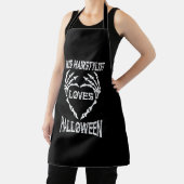 Tablier cette coiffeuse adore les t-shirts halloween (Insitu)