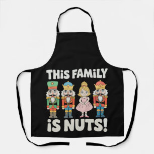 Tablier Cette famille est folle Noël Casse-Noisette Xmas