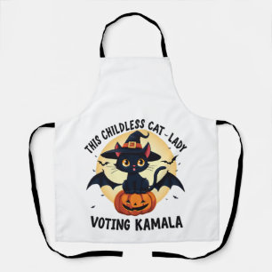Tablier Cette Femme Sans Enfant Votant Kamala Halloween