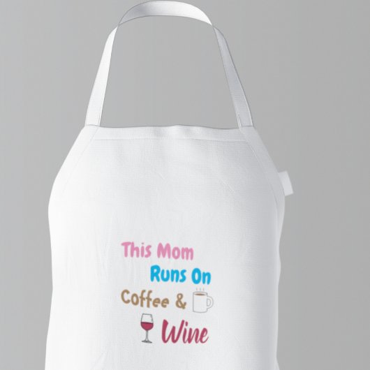 Tablier Cette Maman Fonctionne Au Café Et Au Vin