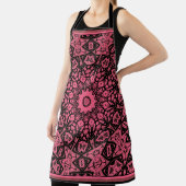 Tablier Châle à patchwork de châle rose et noir (Insitu)