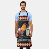 Tablier Chalkboard Coffee Art Watercolor Mugs on Rooster (Porté)