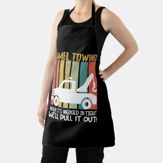 Tablier Chameau Twing Retro Humour Adulte Dit Halloween (Insitu)