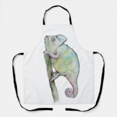 Tablier Chameleon à aquarelle mignonne (Recto)