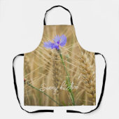 Tablier Champ de blé d'été avec fleurs bleues (Recto)