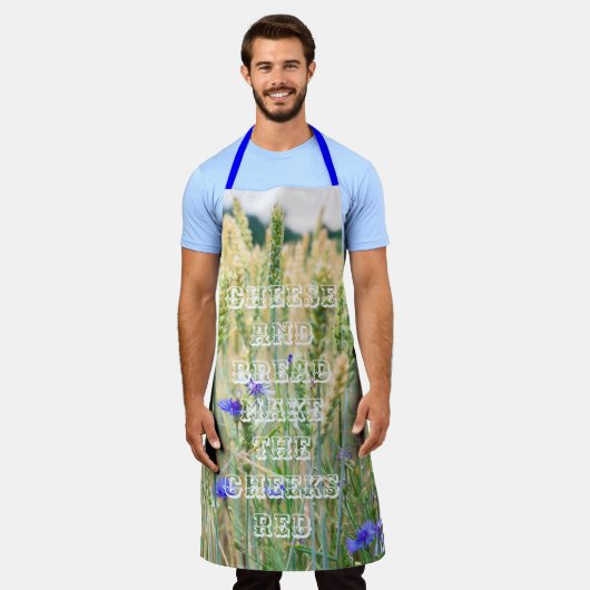 Tablier Champ de blé d'été avec fleurs de maïs (Porté)