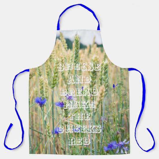 Tablier Champ de blé d'été avec fleurs de maïs (Recto)