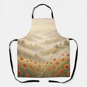 Tablier Champ de coquelicots Golden Sunrise Collines ondoy