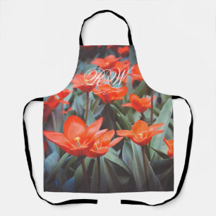 Tablier Champ de tulipe rouge