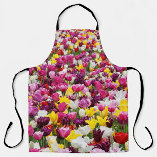 Tablier champ plein de tulipes