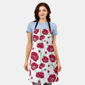 Tablier Champ rouge de pavots (Porté)