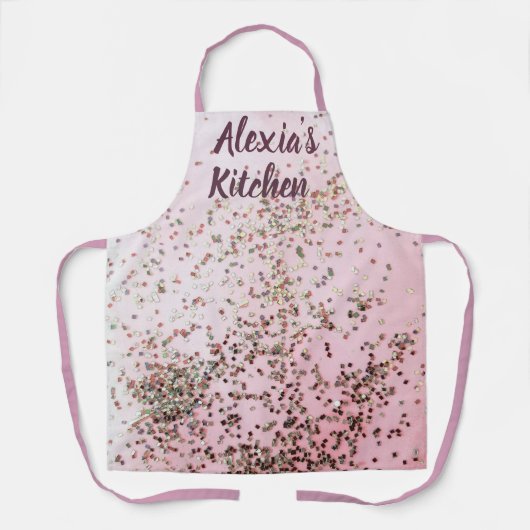 Tablier Champagne Pink Confetti (Recto)